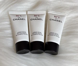 3 x Chanel N°1 DE CHANEL CREME RICHE REVITALISANTE ~ Total 15ml/0.51oz Travel S - Picture 1 of 2