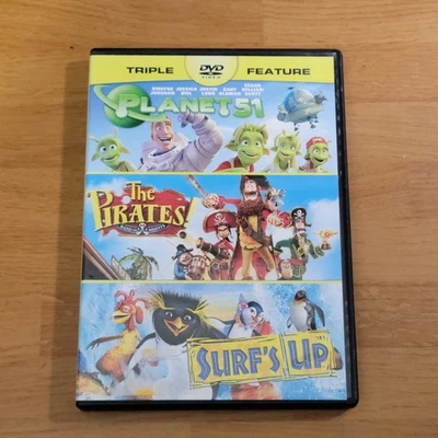 Planet 51, The Pirates! Band of Misfits & Surf's Up on DVD - 2014 - Image 1 of 2