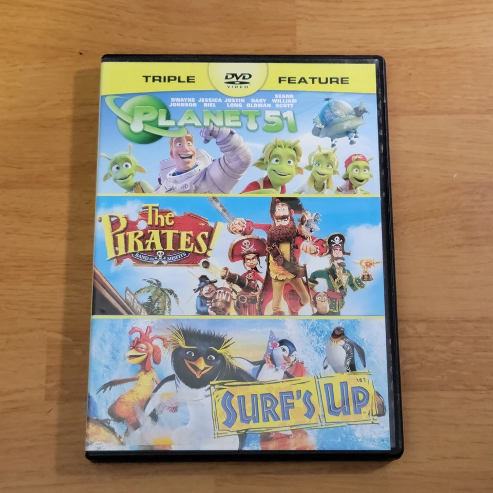 Planet 51, The Pirates! Band of Misfits & Surf's Up on DVD - 2014 - Image 1 of 2
