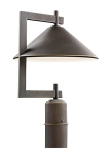 Kichler 49063OZ Ripley Outdoor Post Lantern in Olde Bronze - Picture 1 of 2