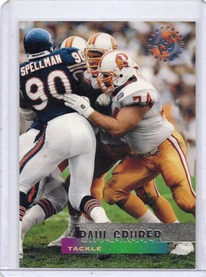 1995 Topps Stadium Club - Paul Gruber #55 Tampa Bay Buccaneers - Image 1 of 2