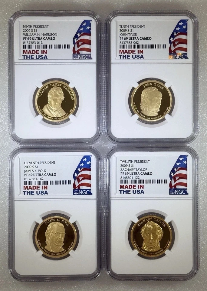 2009 S  Presidential Dollar Set NGC PF69 UltraCameo - Made In USA Holder - Image 1 of 2