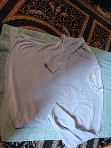 Womens PINK Velore Like Pull Over Sweat Shirt XL Light Gray Victorias Secret - Picture 1 of 8