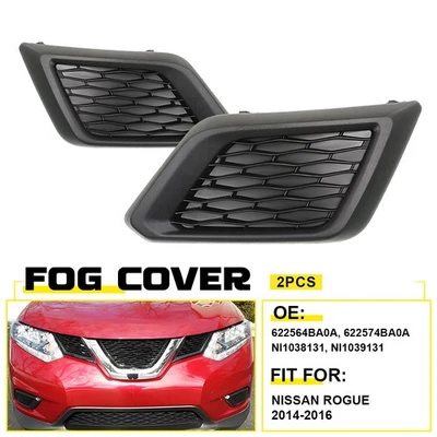Juego de 2 fundas antiniebla 2014-16 para Nissan Rogue delantero y lado del pasajero conductor Foto 1 de 4