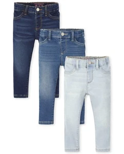 Baby Girls and Toddler Super-Soft Stretch Denim Jeggings, 3 Pack Skort, Brook... - Picture 1 of 4