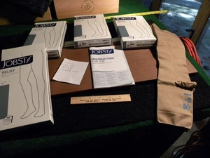 **4** pair JOBST open toe knee high compression socks. LARGE. Unisex - fast ship - Picture 1 of 10