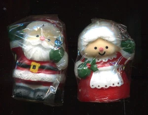 HALLMARK MINIATURA CANDELE BABBO NATALE E SIGNORA CLAUS (974) ALTEZZA 2" - Foto 1 di 3