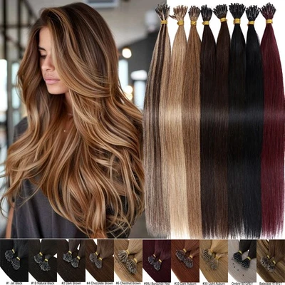 200PCS/200G THICK 100% Remy Hair Extensions Nano Bean Micro Loop Beads Tip - Image 1 of 4