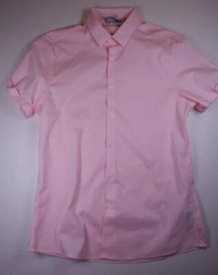 Camisa rosa de manga corta con botones delanteros de diseño ASOS para hombre nueva sin etiquetas mediana Foto 1 de 2