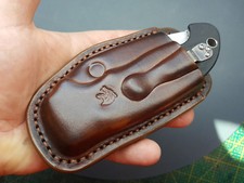 Leather pancake sheath for Spyderco Manix 2 or Manix XL