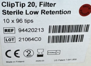 NEW Thermo Scientific 94420213 ClipTip Filtered Pipette Tips 20 Filter 10 x 96 - Picture 1 of 4
