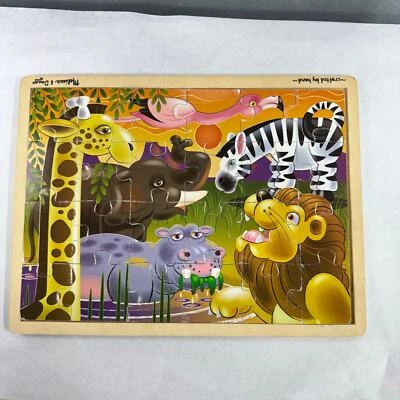 Деревянные головоломки Melissa & Doug сафари, океан, 4 в 1 ферма - Изображение 1 из 4