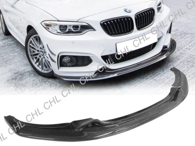 Labio de parachoques delantero de fibra de carbono estilo MTC para BMW F22 F23 M-Sport 228i 235i 14-18  Foto 1 de 4
