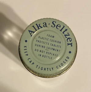 Vintage 5 1/2" High Alka Seltzer Glass Tube Medicine Bottle w Lid Empty - Picture 1 of 3