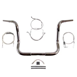 1 1/4" Chrome 14" Ape Hanger Handlebar Kit 1996-2006 Harley Electra Street Glide - Picture 1 of 4