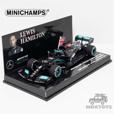 MINICHAMPS 1:43 2021 F1 MB PETRONAS W12 E No44 L.HAMILTON WINNER BRITISH - Image 1 of 4