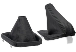 SCHALTMANSCHETTE HANDBREMSSACK FUR BMW Z3 1995-2002 NATURLEDER SCHWARZ - Afbeelding 1 van 5