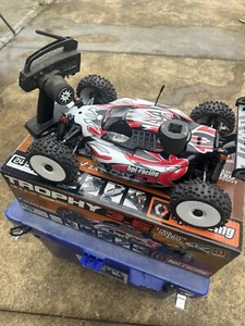 Hpi Trophy Buggy 1/8 Nitro Rc Car Excellent Condition With Box Manuals - Picture 1 of 8