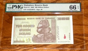 Zimbabwe 200 Millions Dollars 2008 P81 Uncirculated Grade 66 Africa Banknote - Picture 1 of 4