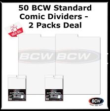 50 BCW Standard Comic Dividers  7 1/4X10 3/4  w/ Write on Index Tab 2 Packs Deal