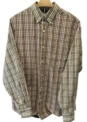 Puritan Dress Plaid Dress Shirts  M Light Brown Checks - Image 1 of 4