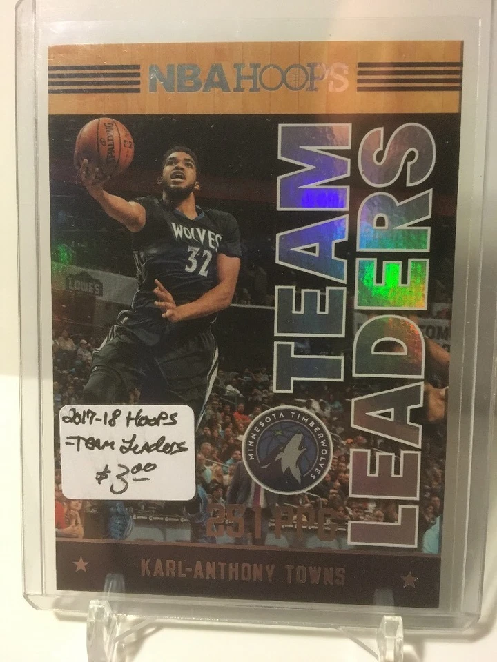 2017-18 Hoops Team Leaders #29 Karl-Anthony Towns  - Image 1 of 1