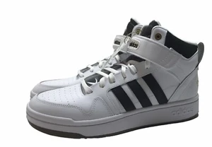 adidas Men's Postmove Mid Basketball Shoe Color White/Core Black/Gol Size 10 - Picture 1 of 5