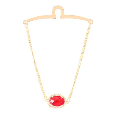 Men Crystal Rhinestone Metal Tie Bar Clip Pin Chain Wedding Shirt Suit Jewelry - Image 1 of 2