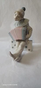  Retired LLADRO Clown Nene Concierto On  Domino #1179 Porcelain Figurine W/ Box  - Picture 1 of 14