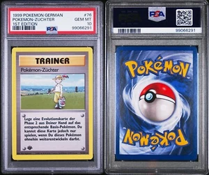 PSA 10 Gem Mint 1999 Pokemon German 1st Edition Pokemon Breeder Zucter #76 - Picture 1 of 1