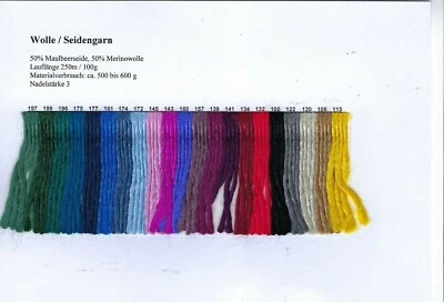 20 % Rabatt:  weiches Dochtgarn, 50 % Seide+50 % Merino  100 g Strang,  LL 250 m - Bild 1 von 2