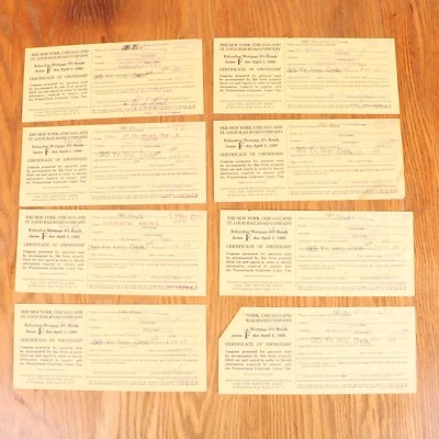 8 1960 New York Chicago & St. Louis Railroad Company Bonds - Image 1 of 4