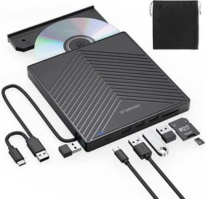 Unité CD/DVD de plein Air , Graveur CD Ultra Fine USB 3.0 Avec 4 Ports - Afbeelding 1 van 9