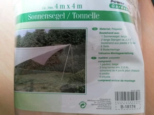 Sonnensegel Set 4x4m mit Stangen - Bild 1 von 2