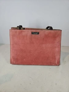 Vintage 90’s Kate Spade Pink Velvet Small Handbag Bag Purse 11 X 8 X 4 USA Made - Picture 1 of 12