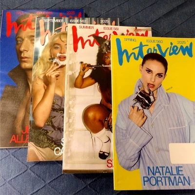 Interview Magazine 2025 4x Lot:  Portman, SZA, Carpenter, White #560/561/562/563 - Image 1 of 4