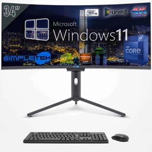 PC All IN One Core i9 Gen 34 " Curved 4K Gaming Gpu RTX4060 8GB WIN11 64GB 2TB - Picture 1 of 11