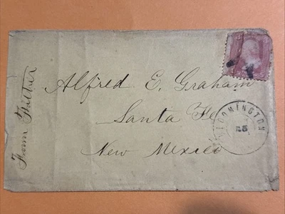 NUEVO MÉXICO - CARTA ERA GUERRA CIVIL a Santa Fe matasellada Bloomington??? Foto 1 de 2