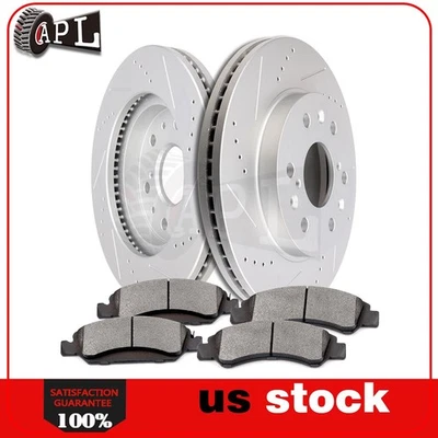 Front Brake Discs Rotors + Ceramic Pads For 2011-2013 Chevrolet Suburban 1500 Foto 1 de 4