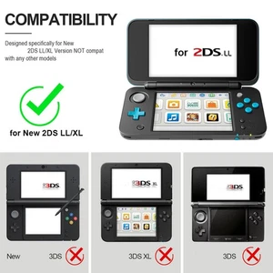 PC Hard Case Shell for New 2DS XL for 2DS LL Transparent Protective Cover Case - Picture 1 of 7