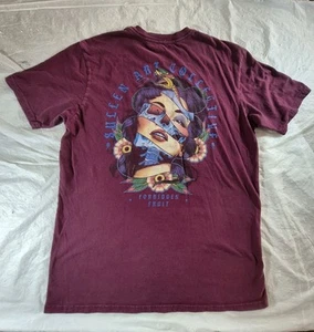 Sullen Art Collective Maroon Forbidden Fruit Short Sleeve Men Tshirt Size Large - Picture 1 of 13