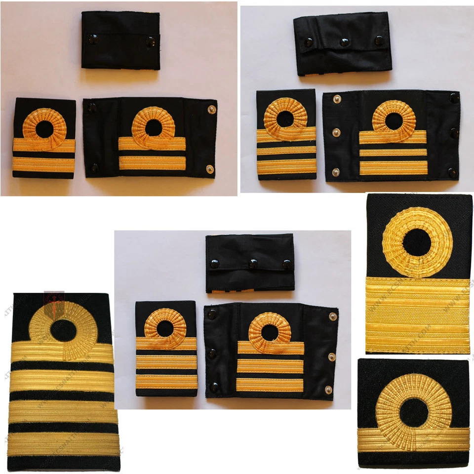 Official RN - Royal Navy RANK SLIDES - SHIRT / JUMPER All Ranks LT Capt Command - Image 1 of 1