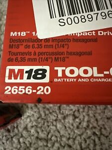 NEW Milwaukee 2656-20 1/4" M18 Cordless Battery Hex Impact Driver 18 Volt 18V