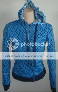 Womens AEROPOSTALE Blue Reversible Hoodie size XS NWT #8524 - Picture 1 of 1