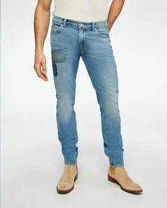 7 For All Mankind Men's The Stacked Skinny Jeans Size 30 x 34 NWT Light Wash - Picture 1 of 11