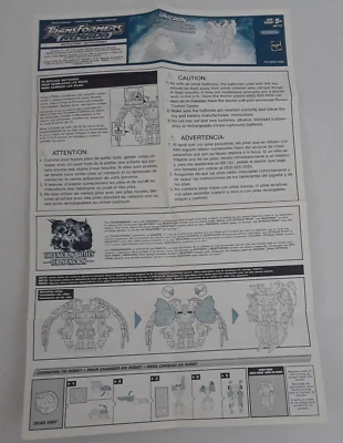 Transformers Armada Robots In Disguise Instruction Manual Only Race #62527 - Image 1 of 4