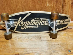 KRYPTONICS Go Easy Skateboard 2015 black gold chucks California retro - Picture 1 of 11