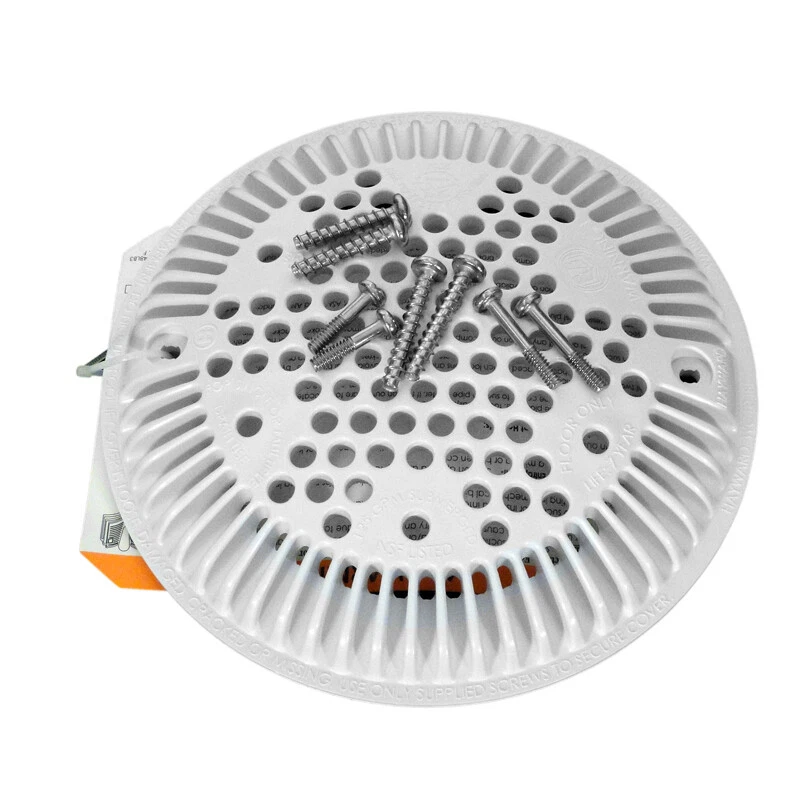 Hayward OEM Main Drain Cover Outlet Replacement 8" Round Diameter White WGX1048E - Image 1 of 1