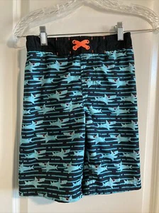 Cat and Jack Boys Sharks Logo Swimming Shorts MEDIUM - Picture 1 of 4