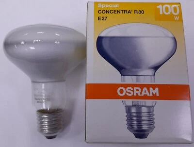 1x 100W Osram R80 Reflector Spot Light Bulb ES E27 Edison Screw Heat Lamp - Image 1 of 2